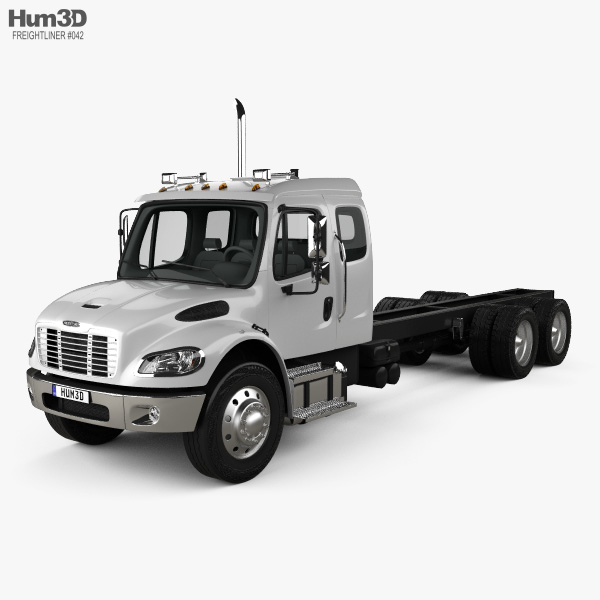 Freightliner M2 Extended Cab Chassis Truck 3-axle 2020 3D model