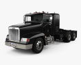Freightliner FLD 120 Tractor Flat Top Sleeper Cab Truck 2000 3d model