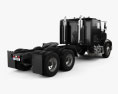 Freightliner FLD 120 Tractor Flat Top Sleeper Cab Truck 2000 3d model back view