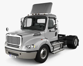 Freightliner M2 112 Day Cab Camion Tracteur 2 essieux avec Intérieur 2011 Modèle 3D