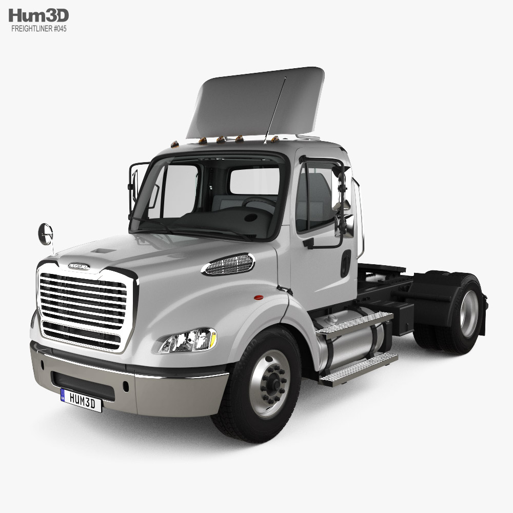 Freightliner M2 112 Day Cab Tractor Truck 2-axle with HQ interior 2011 3D model