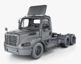 Freightliner M2 112 Day Cab Tractor Truck 3-axle with HQ interior 2011 3d model wire render