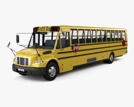 Freightliner M2 106 Thomas Saf-T-Liner C2 Шкільний автобус з детальним інтер'єром 2012 3D модель