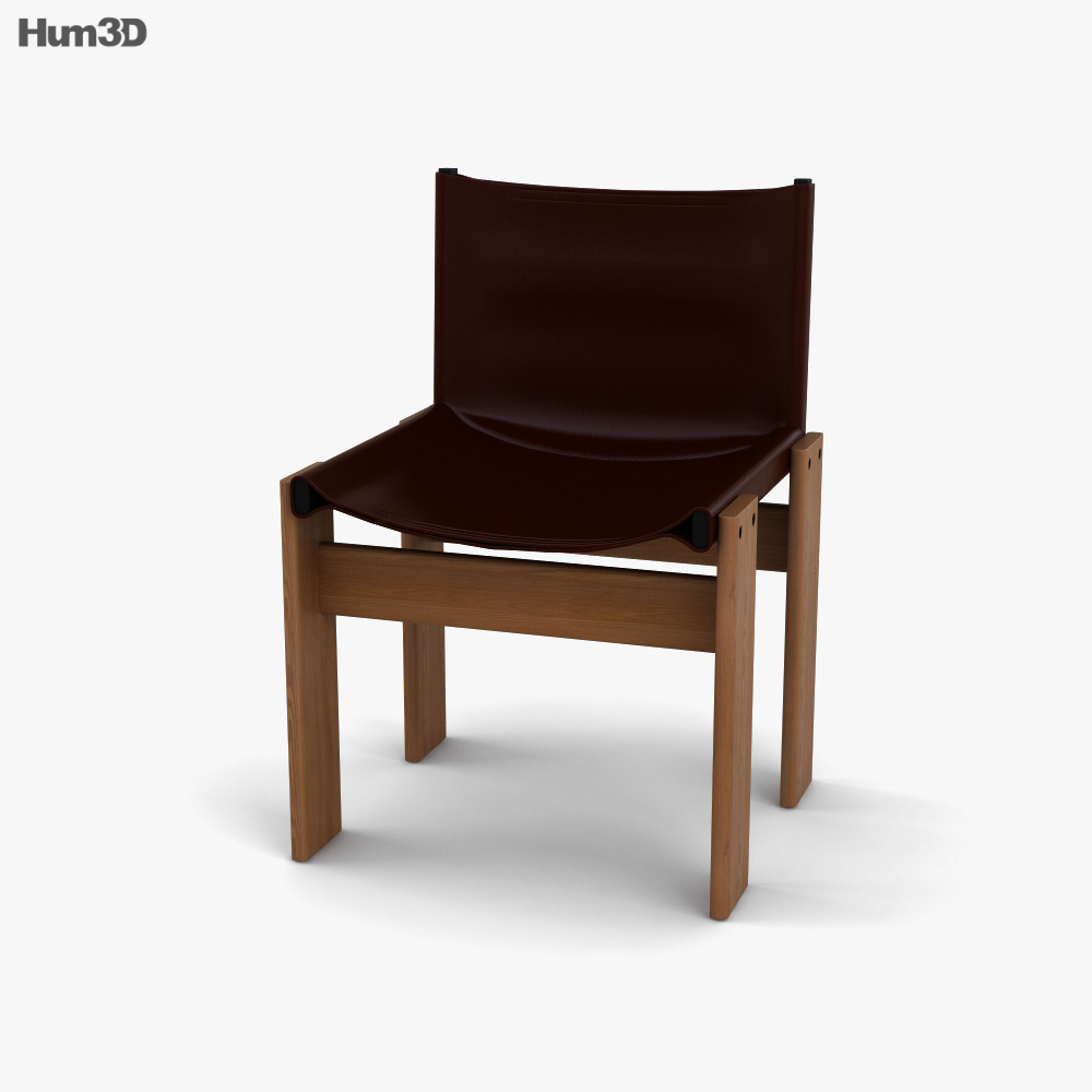 Afra and Tobia Scarpa Monk Chair 3D model