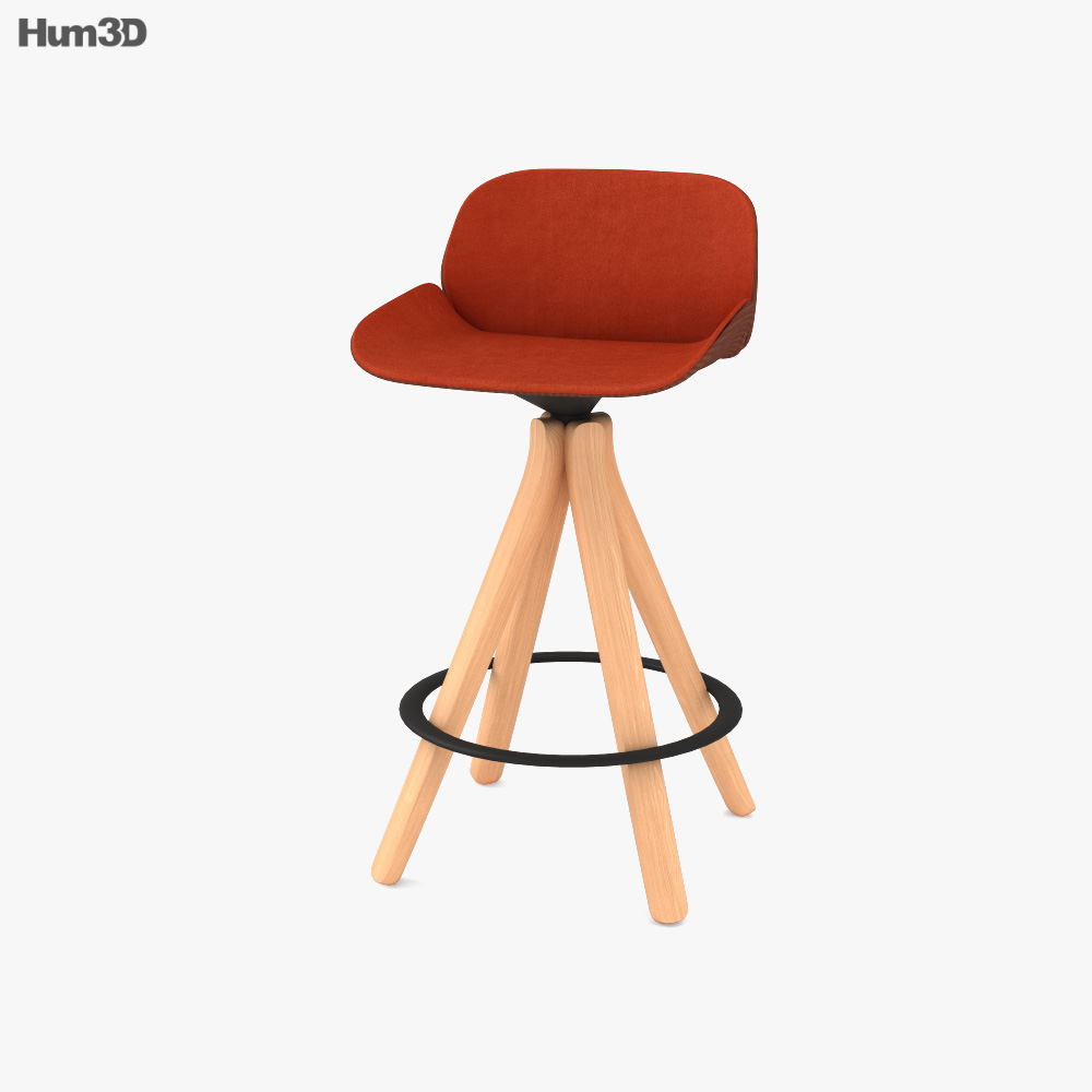 Andreu World Nuez Bar stool 3D model