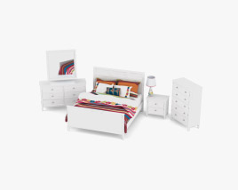 Ashley Caspian Panel bedroom set 3D модель