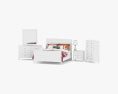 Ashley Caspian Panel-Schlafzimmer-Set 3D-Modell