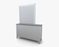 Ashley Caspian Panel Dresser & mirror 3d model