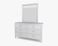 Ashley Caspian Panel Dresser & mirror 3d model