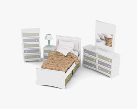 Ashley Sandhill Panel bedroom set 3D model