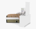Ashley Sandhill Conjunto de dormitório de painel Modelo 3d
