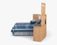 Ashley Benjamin Conjunto de dormitório de painel Modelo 3d