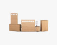 Ashley Benjamin Panel bedroom set 3d model