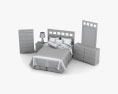 Ashley Benjamin Conjunto de dormitório de painel Modelo 3d