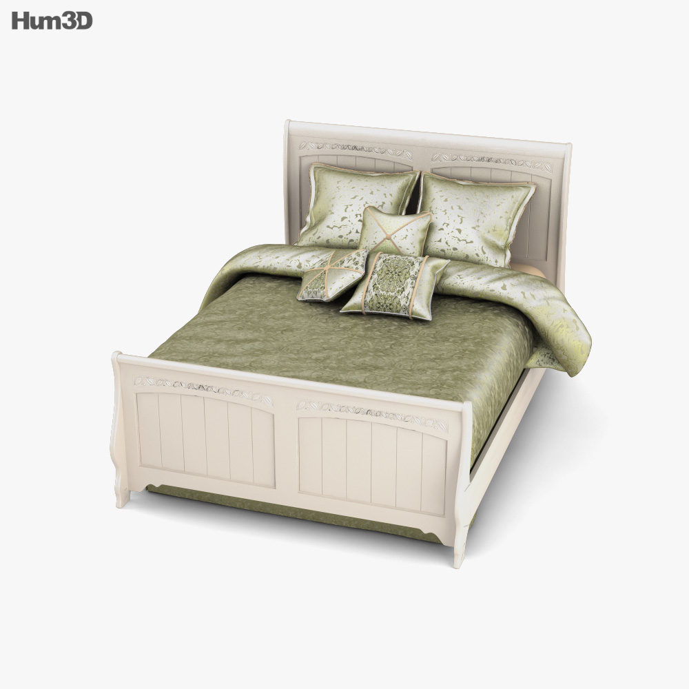 Ashley Cottage Retreat Full Sleigh Bed 3D 모델 