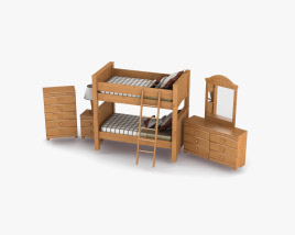 Ashley Stages Bunk Schlafzimmer set 3D-Modell