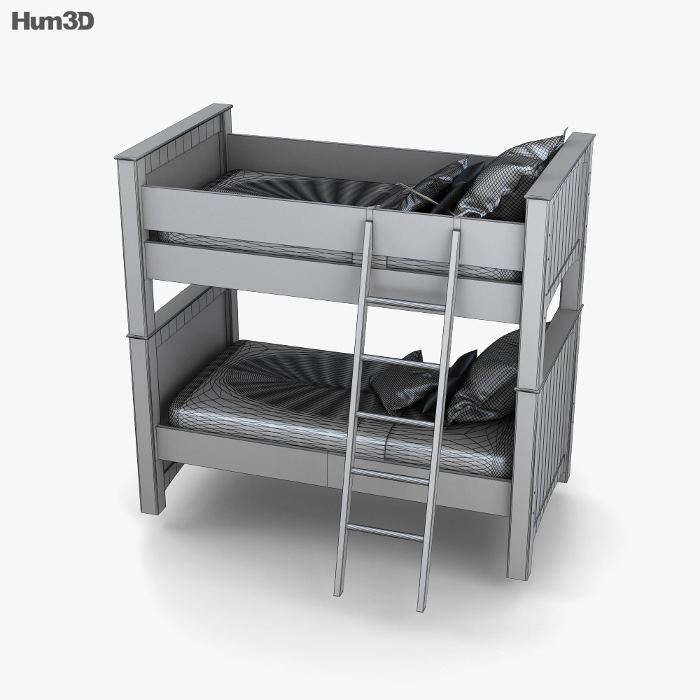 Ashley Stages Twin Beliche Modelo 3d, Ashley Furniture Triple Bunk Beds