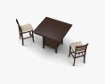 Ashley Lynx Extension Pub Table & Bar stool 3d model