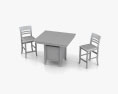 Ashley Lynx Extension Pub Стіл & Барний стілець 3D модель