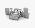 Ashley Pinella Sleigh Bedroom set 3d model
