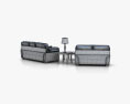 Ashley Hudson - Chianti sofa & loveseat Living Room Set 3d model