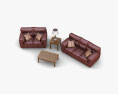 Ashley Hudson - Chianti Sofa & Liebesplatz Living Room Set 3D-Modell