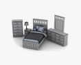 Ashley Lulu Panel-Schlafzimmer-Set 3D-Modell