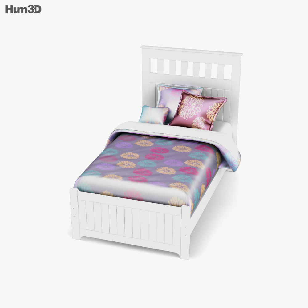 Ashley Lulu Twin Panel-Bett 3D-Modell