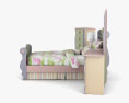 Ashley Doll House Sleigh Bedroom set 3D 모델 