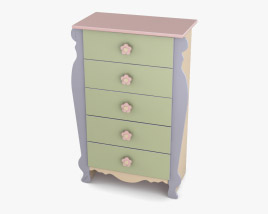 Ashley Doll House Sleigh Chest of Drawers 3D model