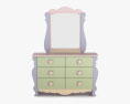 Ashley Doll House Sleigh Dresser & Miroir Modèle 3d
