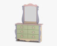 Ashley Doll House Sleigh Dresser & Miroir Modèle 3d