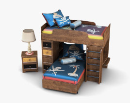 Ashley Alexander Youth Loft Bedroom set 3D model