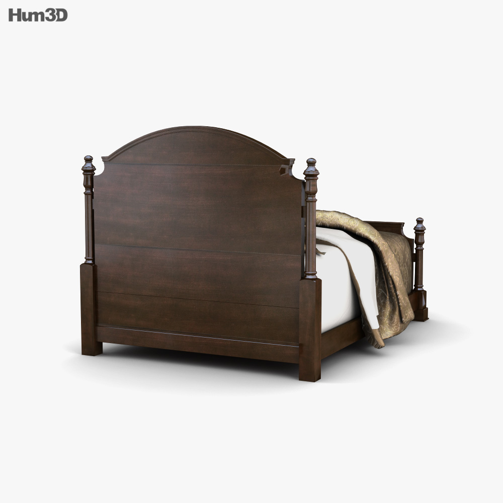 Ashley Leighton Queen Poster bed 3d model