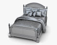 Ashley Leighton Queen Poster bed 3d model