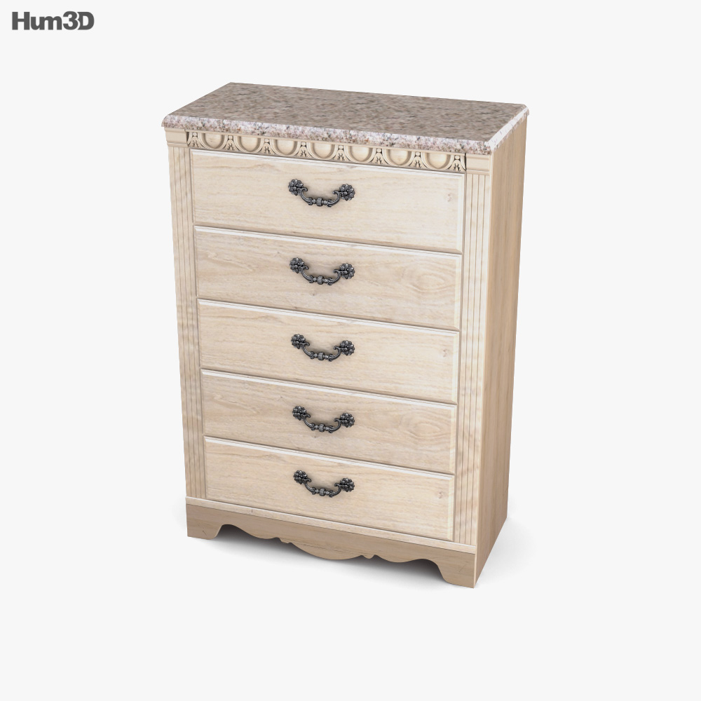 Ashley Silverglade Chest of Drawers 3D model