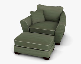 Ashley Durapella Olive Oversized Cadeira Modelo 3d