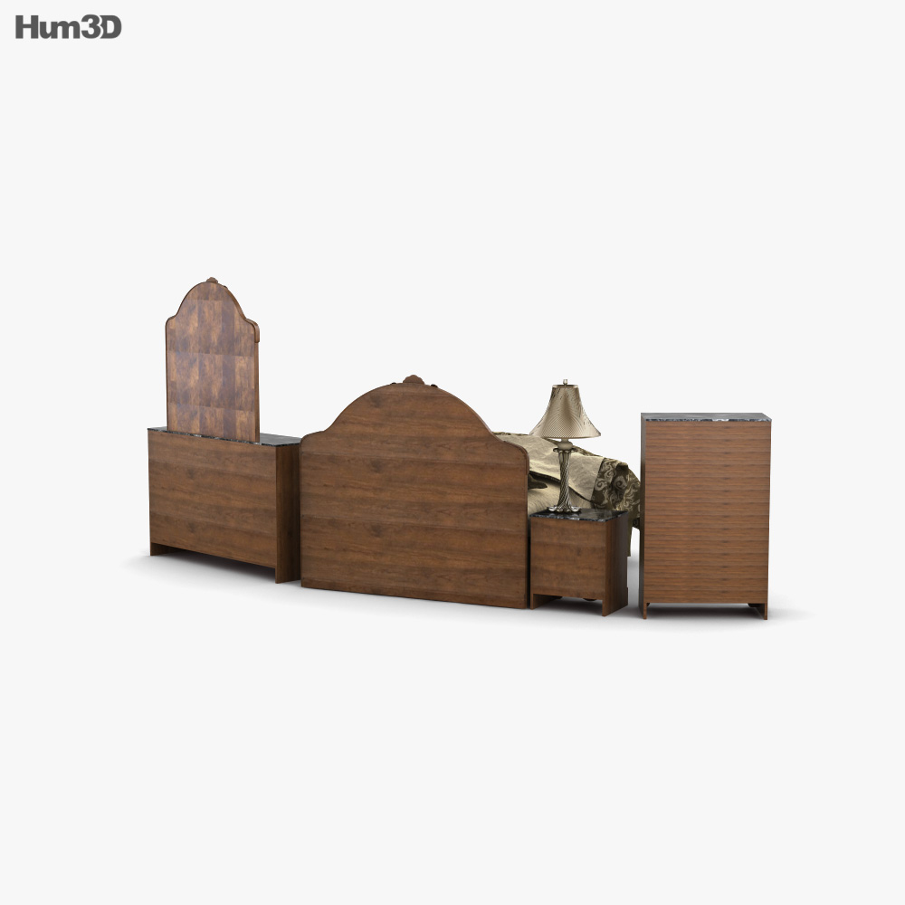 Ashley Buckingham Panel-Schlafzimmer-Set 3D-Modell