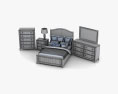 Ashley Ashlyn Sleigh Bedroom set 3d model