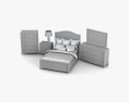 Ashley Ashlyn Sleigh Bedroom set 3d model