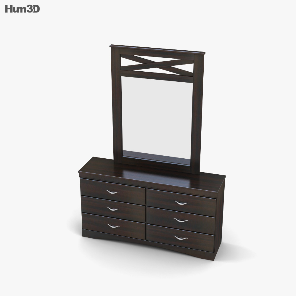 Ashley X-cess Dresser & mirror 3D model