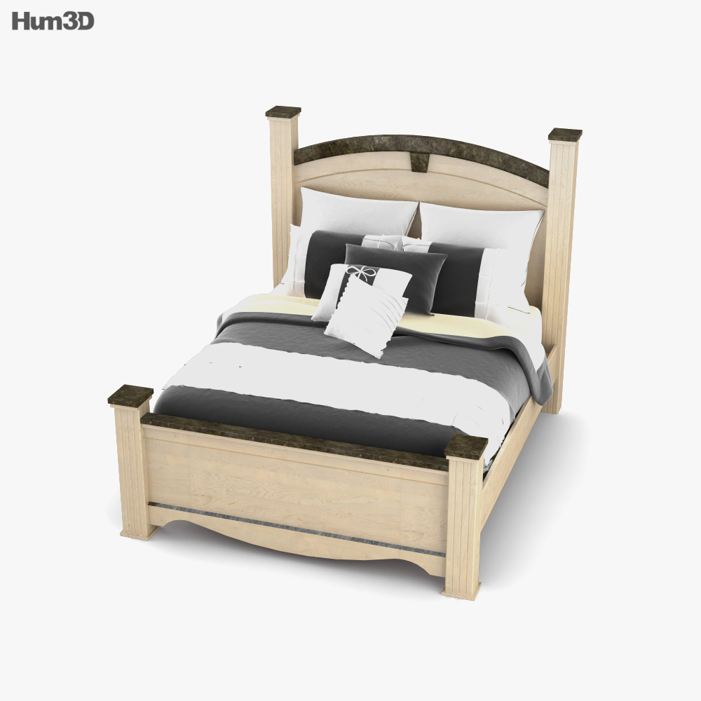 Ashley Olivia Bay Queen Poster bed 3d model