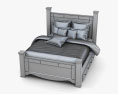 Ashley Shay Queen Poster bed with Storage 3d model
