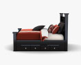 Ashley Shay Queen Poster bed with Storage 3d model