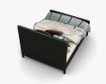 Ashley Carlyle Queen Upholstered Bed 3d model
