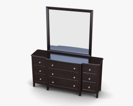Ashley Carlyle Dresser & mirror 3D model
