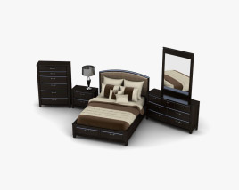 Ashley Emory Panel bedroom set 3D 모델 