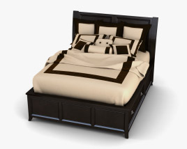 Ashley Martini Suite Queen Headboard Panel bed 3D model