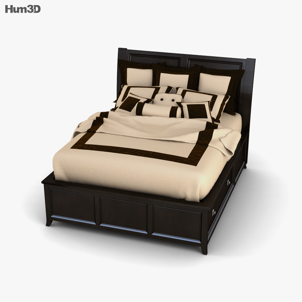 Ashley Martini Suite Queen Headboard Panel bed 3D модель