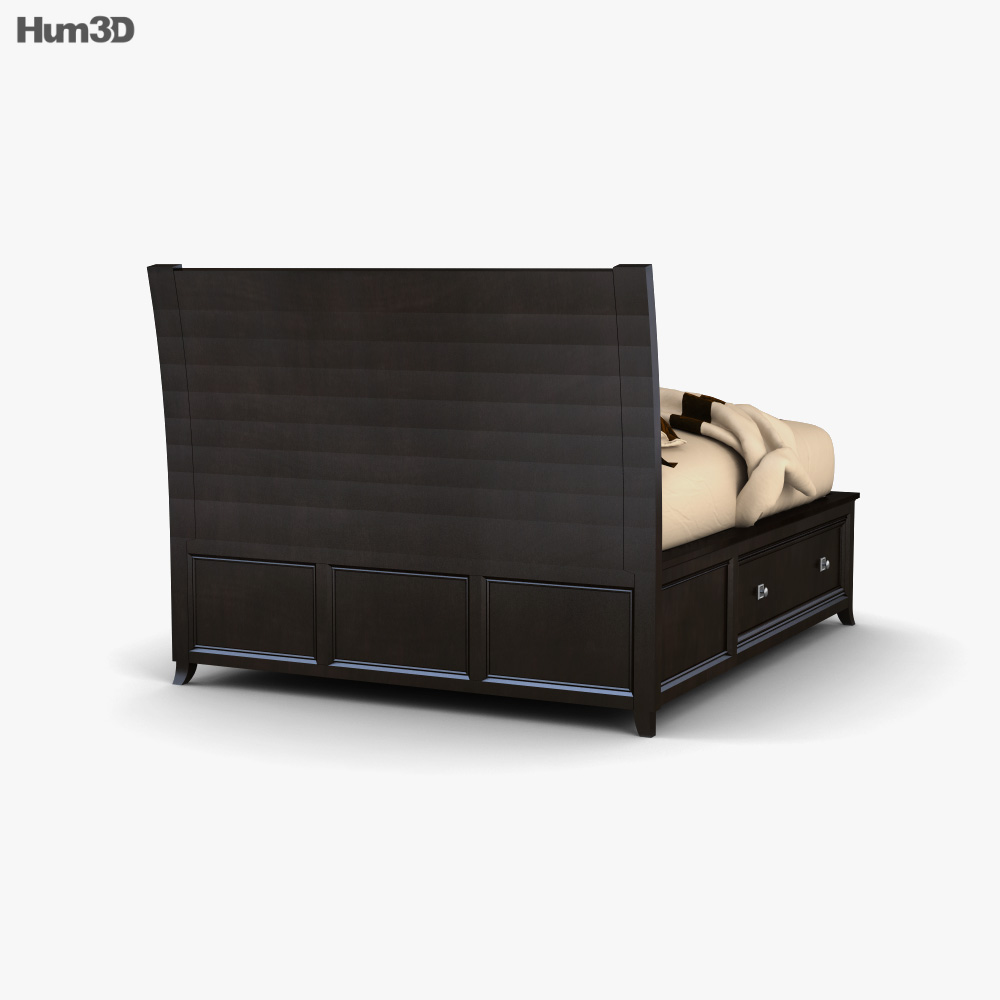 Ashley Martini Suite Queen Headboard Panel bed 3D 모델 